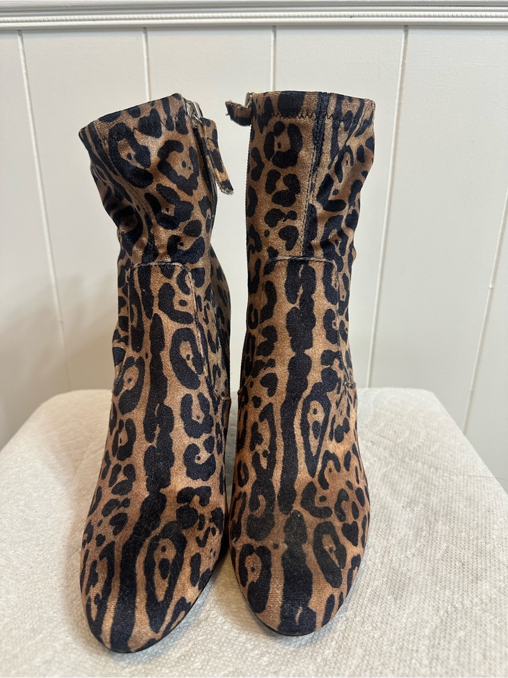 Steve Madden Leopard Print Ankle Booties in Brown and Black